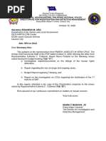 Letter Reply To Eufemia C. Cullamat, Bayan Muna Represntative