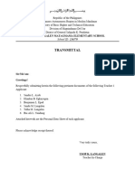 Transmittal For Applicant