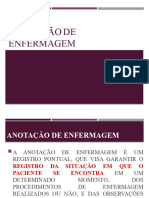 Anotação de Enfermagem