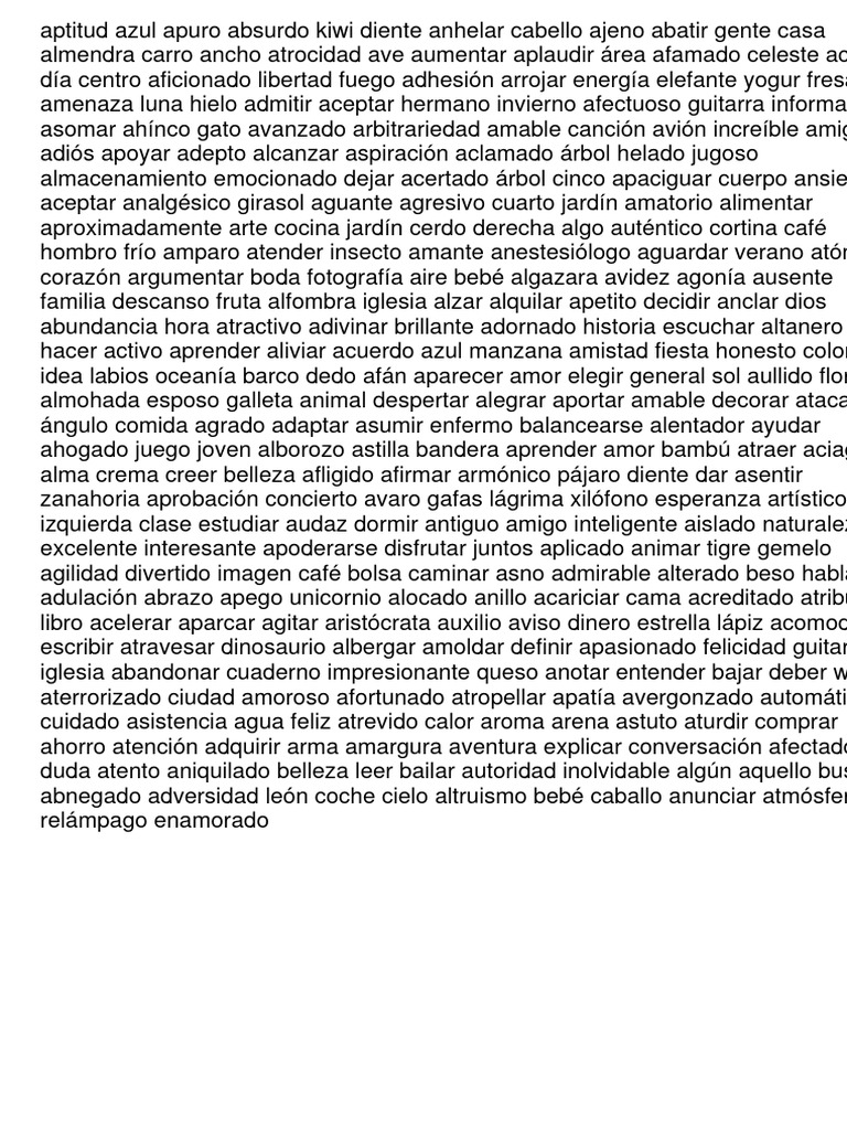 Palabras Aleatorias y Creatividad | PDF | Amor