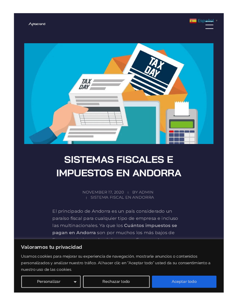 Sistema Fiscal De Andorra Pdf Impuestos Impuesto Sobre La Renta