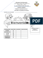 Diagnóstico Quinto Grado