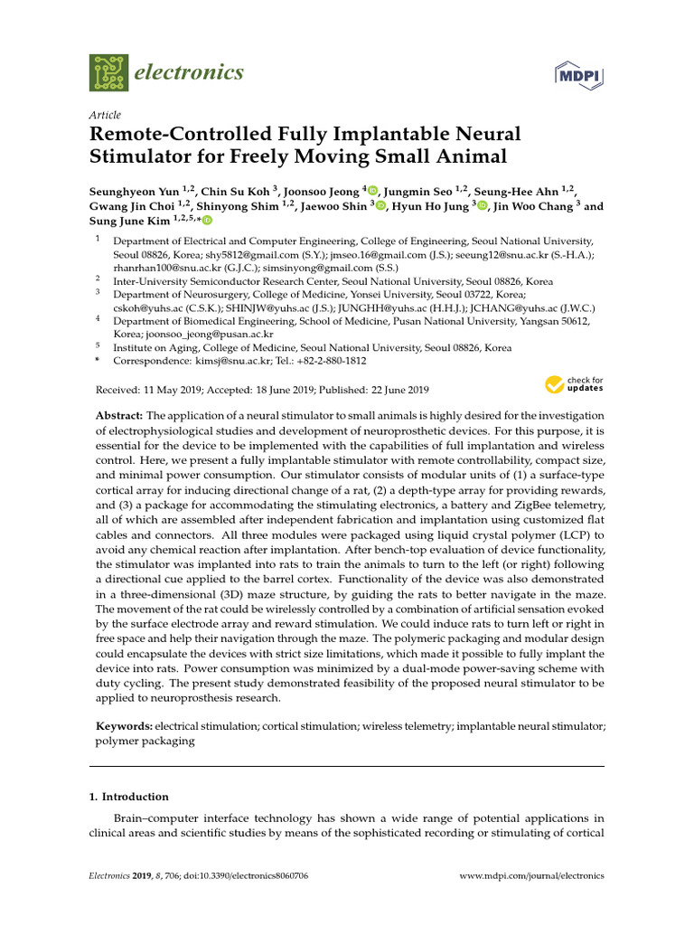 Remote-Controlled Implantable Neural Stimulator | PDF | Printed Circuit ...