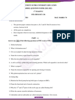 Kseeb I Puc Biology - EM Model Paper 2022