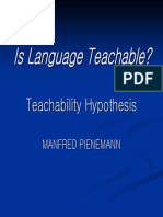 Teachability Hypothesis (Pienemann)