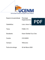 Espacio de Aprendizaje: Psicologia de Las Organizaciones: Licda. Johana Yamileth Rojas