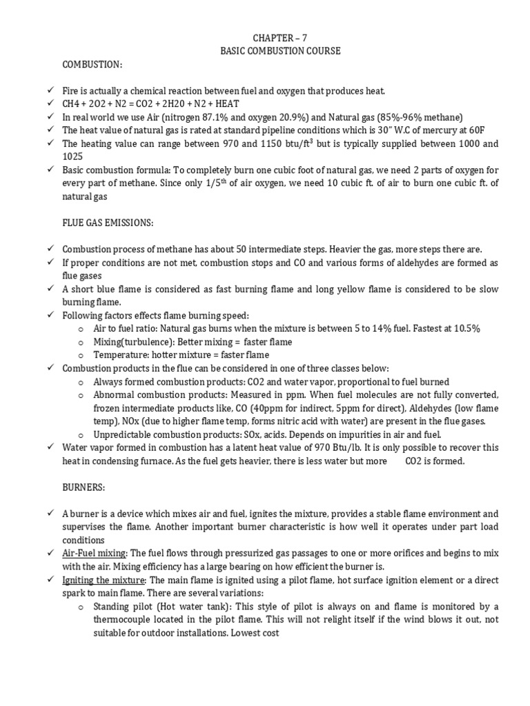 Basic Combustion PDF Combustion Fires