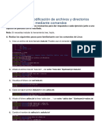 Creación y Modificación de Archivos y Directorios Mediante Comandos