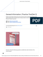 General Information - Practice Test (Set 2)