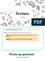 Year 7 & 8 - Music - Lesson 14 - Texture