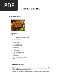 10 Dishes of PORK