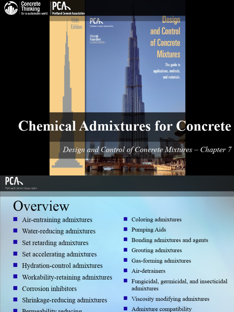 6 Chemical Admixtures For Concrete | PDF | Concrete | Cement