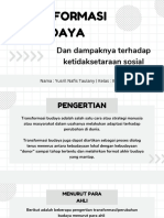 Transformasi Budaya & Dampaknya Terhadap Ketidaksetaraan Sosial