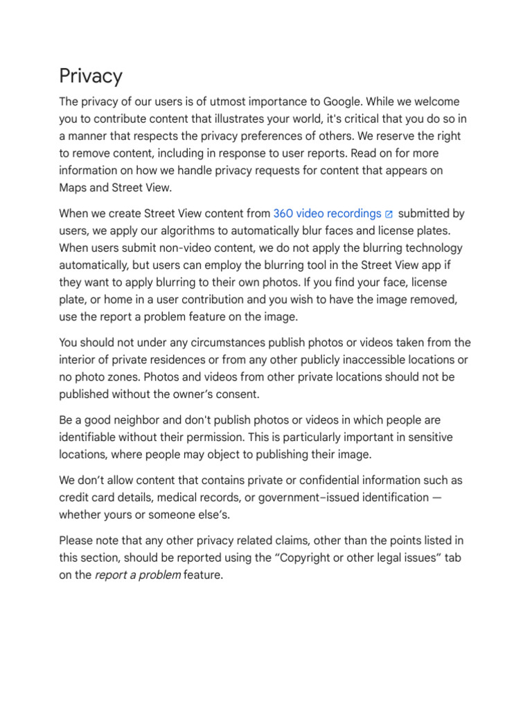 MAPS USER GENERATED CONTENT POLICY intelligence overview