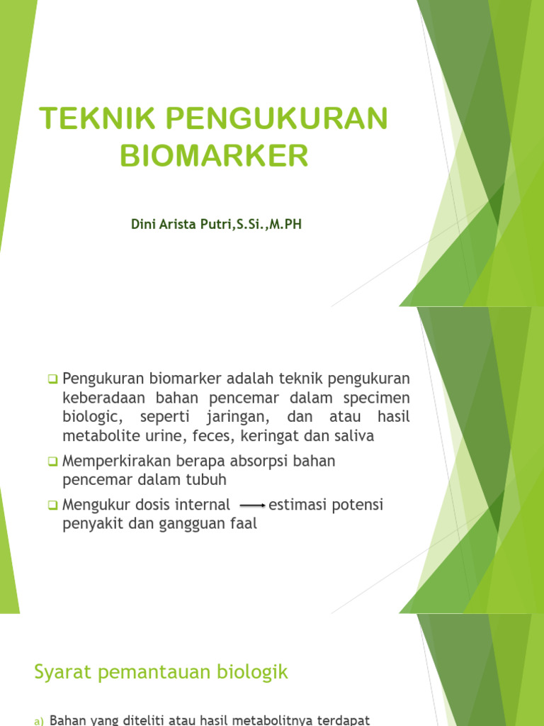 Teknik Pengukuran Biomarker 2024 | PDF