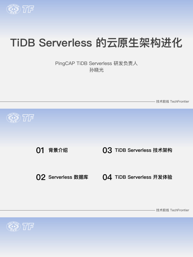 Tidb serverless pdf