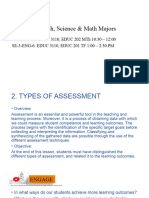 Types of Assessment