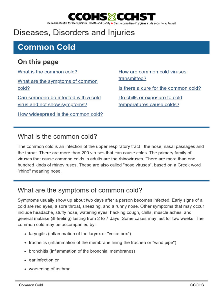 Common Cold PDF