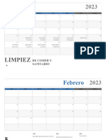 Calendario Horizontal Inicio en Lune