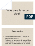 Dicas Para Fazer Um Blog!!!