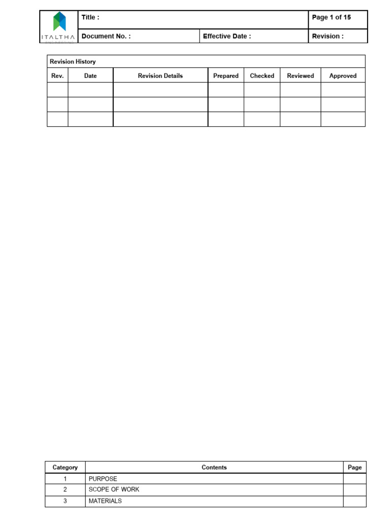 CDP Pump Installation Method Statement | PDF | Pump | Pipe (Fluid ...