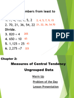 Measures of Central Tendency Ungrouped Data