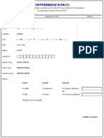 Registration Form For Admission IX