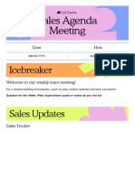 Sales Agenda Meeting: Icebreaker