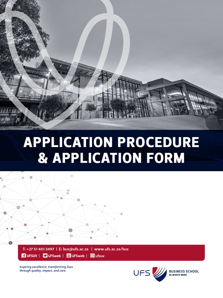 UFS Business School Application Guide | PDF | Postgraduate Education ...