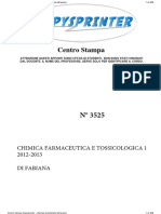 Centro Stampa: Chimica Farmaceutica E Tossicologica 1 2012-2013 Di Fabiana