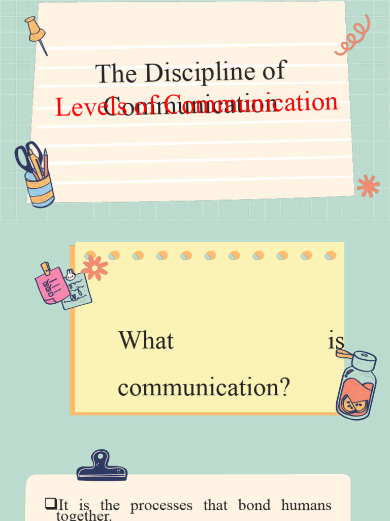 Levels of Communication | PDF