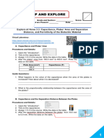 Capacitance Plates Area and Separation Distance and The Permittivity of The Dielectric