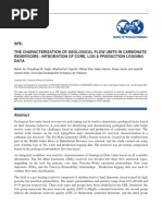 The Characterization of Geological Flow Units in Carbonate Reservoirs - SPE Format