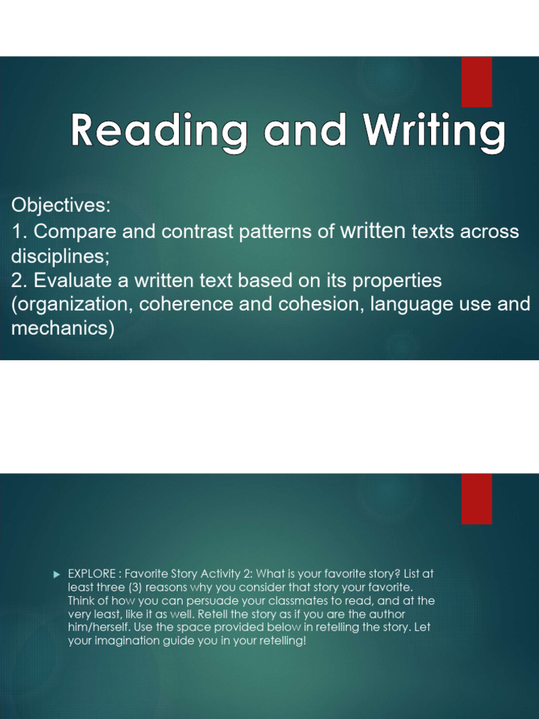 Rw pattern of development in writing pdf narration definition