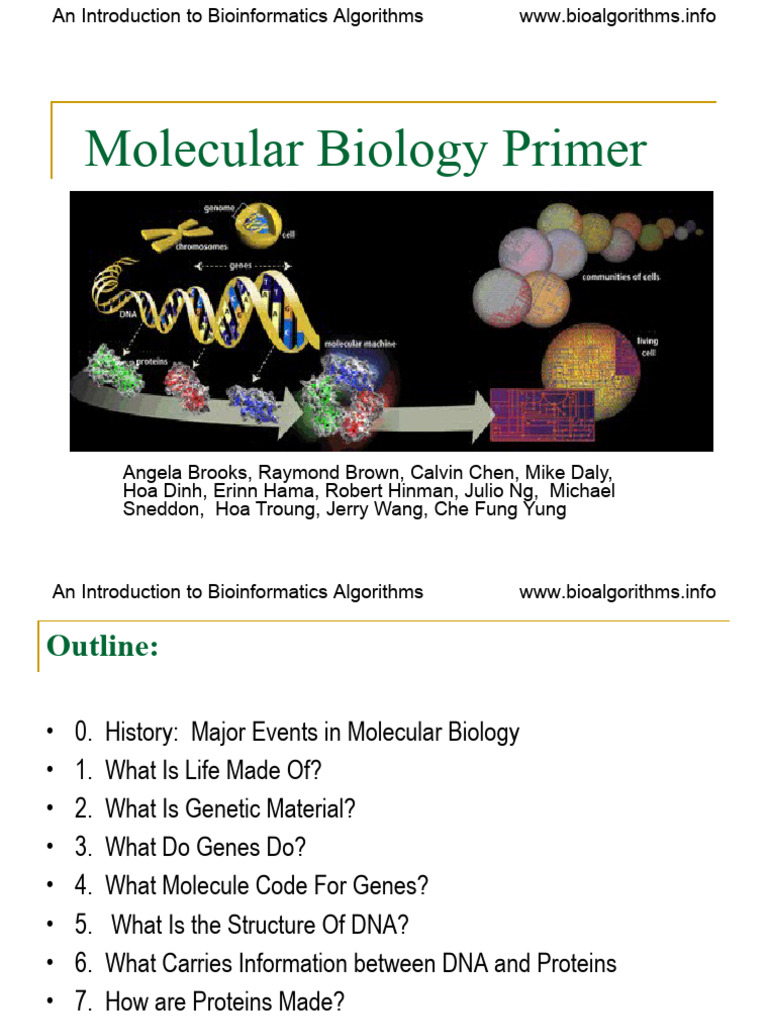 Bioinformatics Algorithms Overview | PDF | Rna | Dna