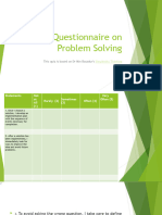 Questionnaire On Problem Solving
