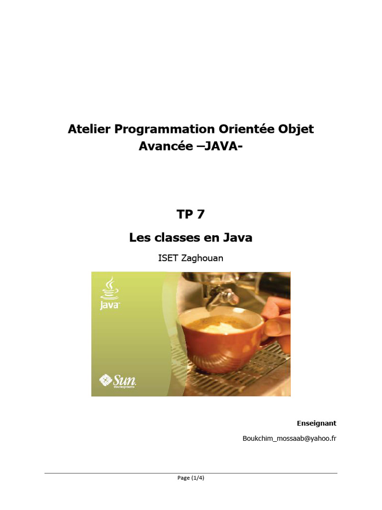 Atelier Java : Classes et Interfaces | PDF | Java (Langage de ...
