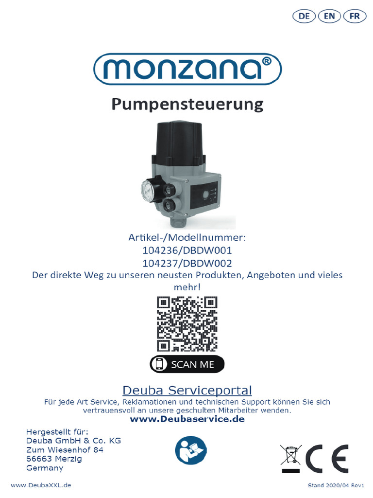 Bedienungsanleitung (PDF) - Monzana DBDW002