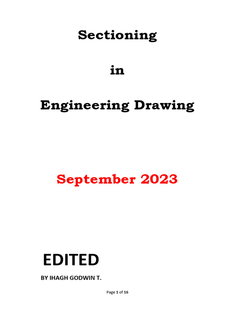 Sectioning in Engineering Drawing PDF Drawing Technical Drawing