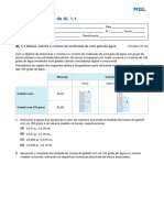 AL 1.1 - Massa, Volume e Número de Moléculas de Uma Gota de Água