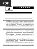 MBA Chp-8 - Trial Balance