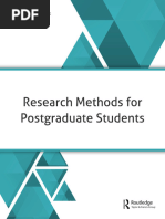 Research Methods For Postgraduate Students