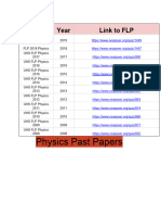 Physics Past Paper FLPs 2008-2019