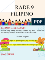 Filipino 9 Anekdota