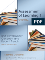 Assessment of Learning 1 - Unit 1 Topic 1 Basic Concepts