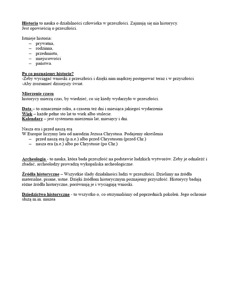 Historia Klasa 4 | PDF