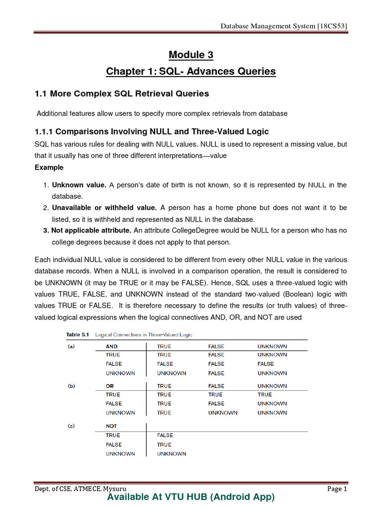 m3 Dbms | Download Free PDF | Databases | Sql
