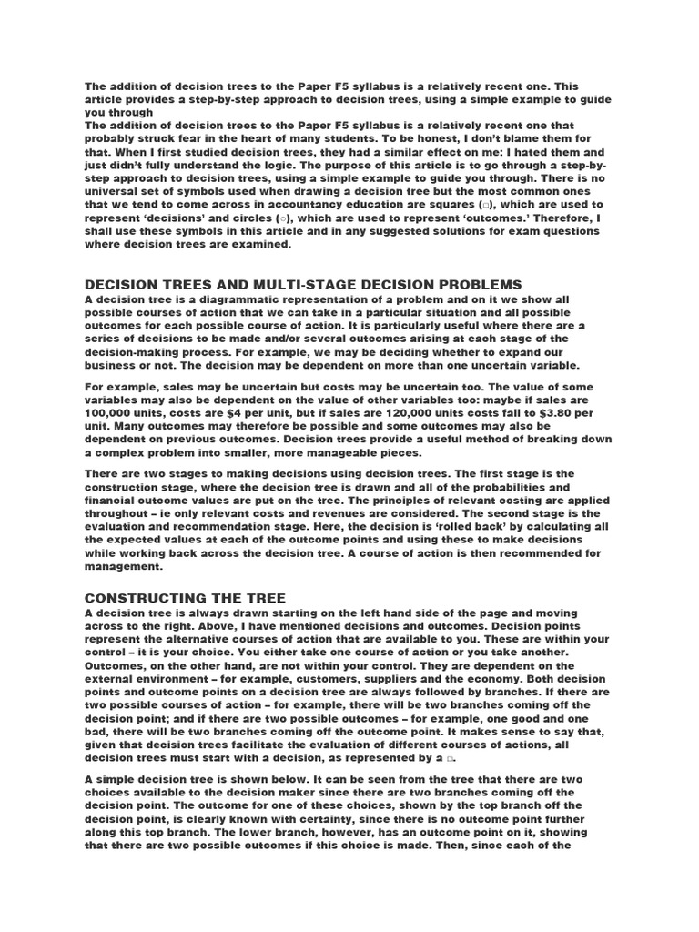Photo inspiration: Fresh Look at Understanding Decision Trees In F5 Syllabus Pdf Learning