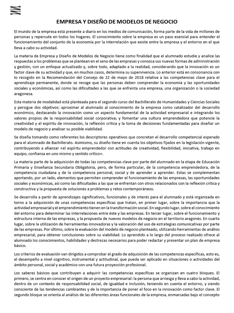 (02.20) Empresa y Diseño de Modelos de Negocio | PDF | Iniciativa ...