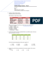 Database Design Tutorial - Week7 Functional Dependencies